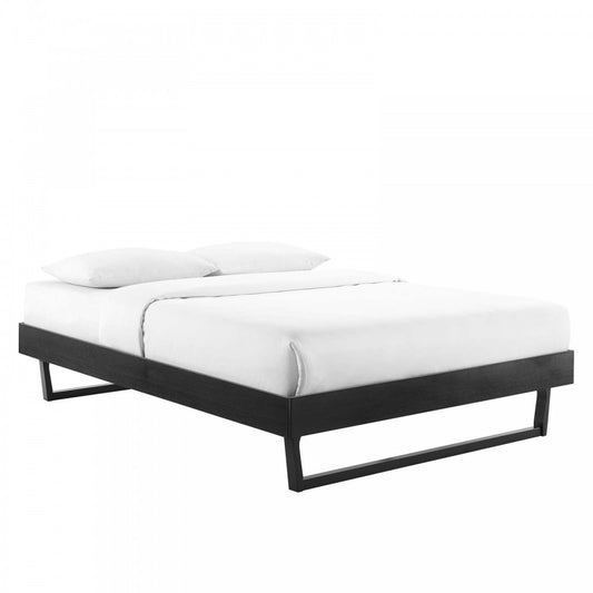 Billie Full Wood Platform Bed Frame, Black