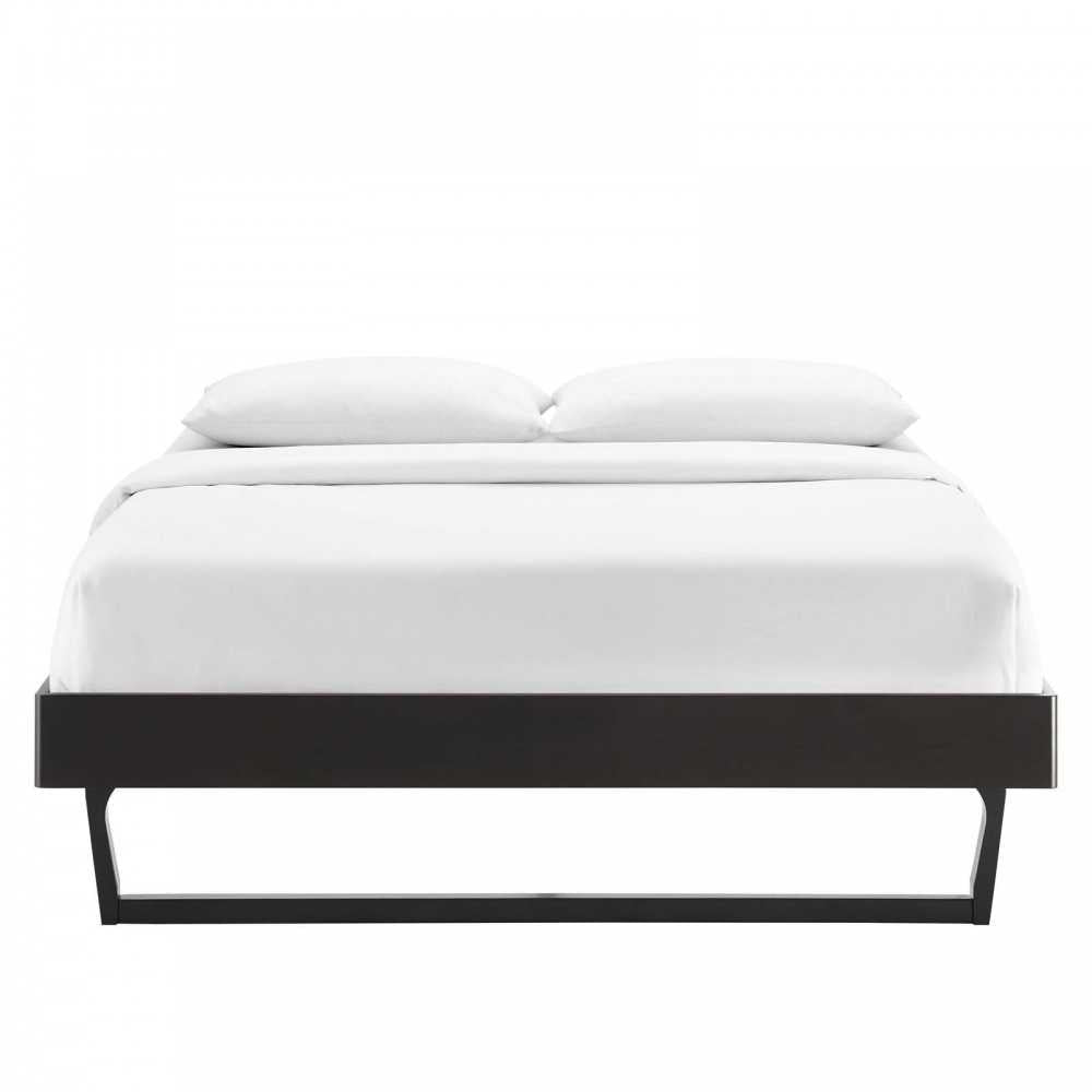 Billie Full Wood Platform Bed Frame, Black