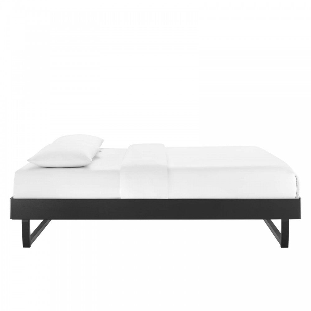 Billie Full Wood Platform Bed Frame, Black