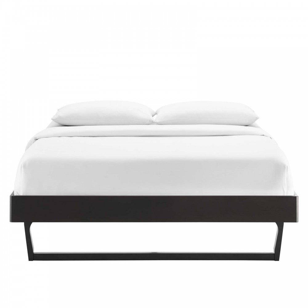 Billie Queen Wood Platform Bed Frame, Black