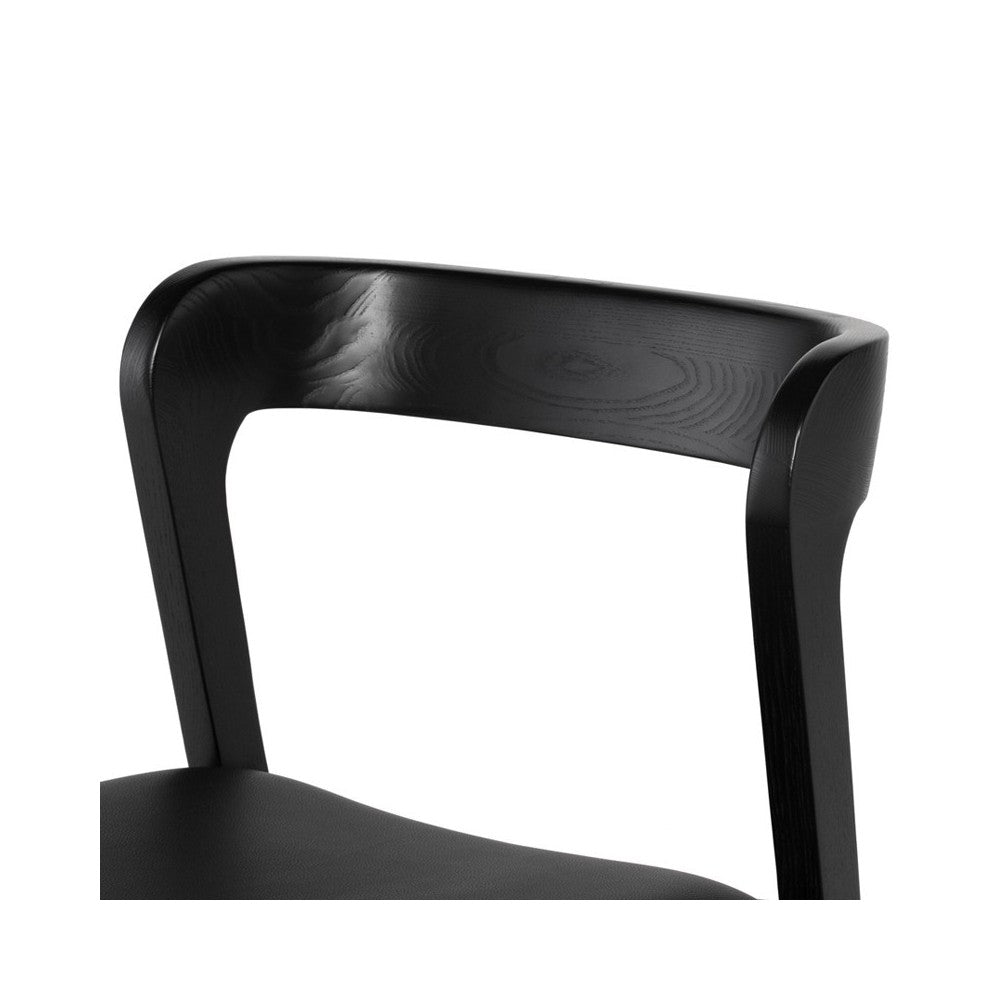 Bjorn Black Naugahyde Dining Chair, HGNH102