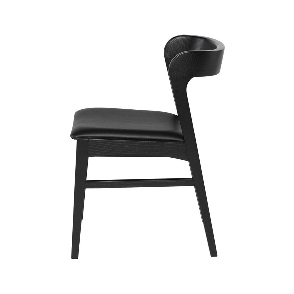 Bjorn Black Naugahyde Dining Chair, HGNH102