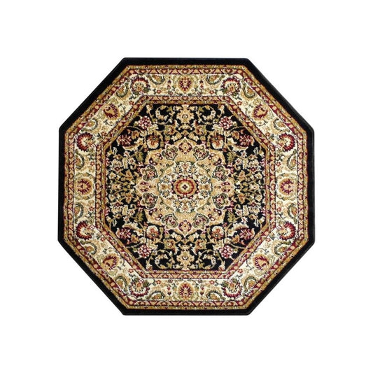 Black 4x4 Persian Area Rug