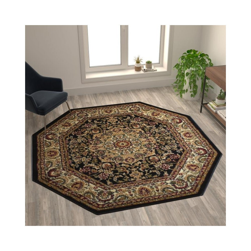 Black 7x7 Persian Area Rug