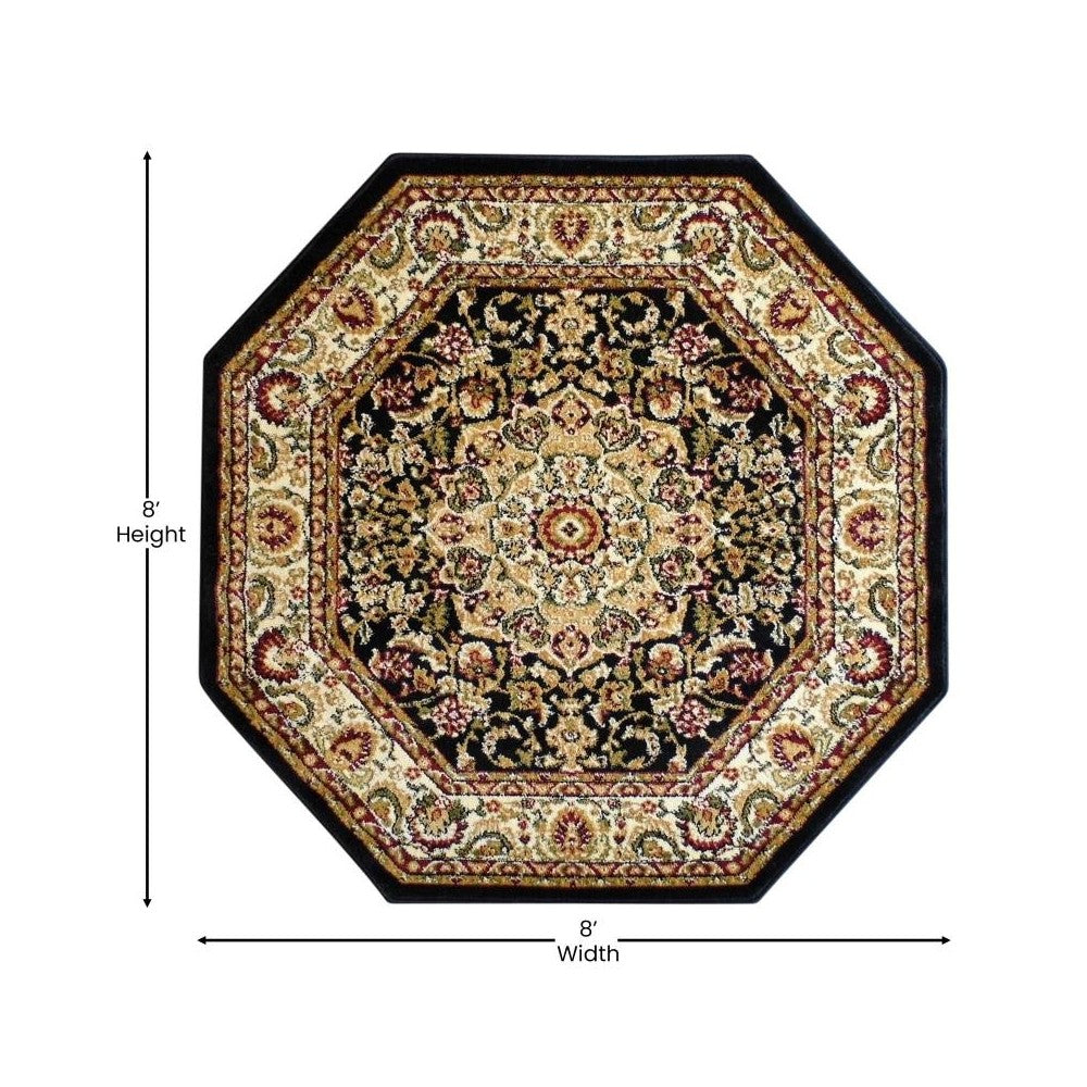 Black 7x7 Persian Area Rug