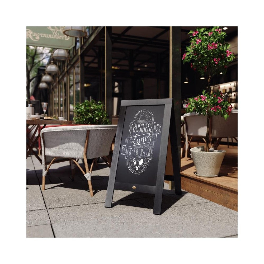 Black A-Frame Chalkboard Set