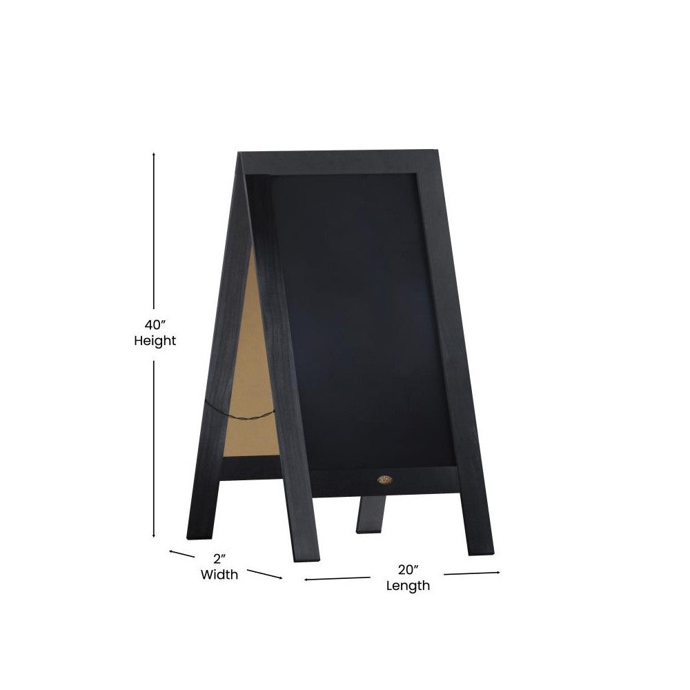 Black A-Frame Chalkboard Set
