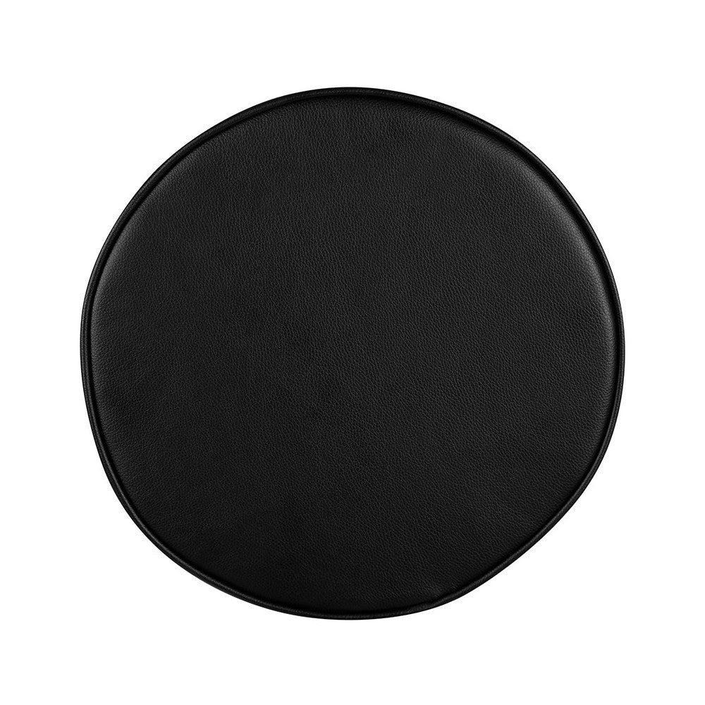 Black Adjustable Doctors Stool on Wheels with Ergonomic Molded Seat