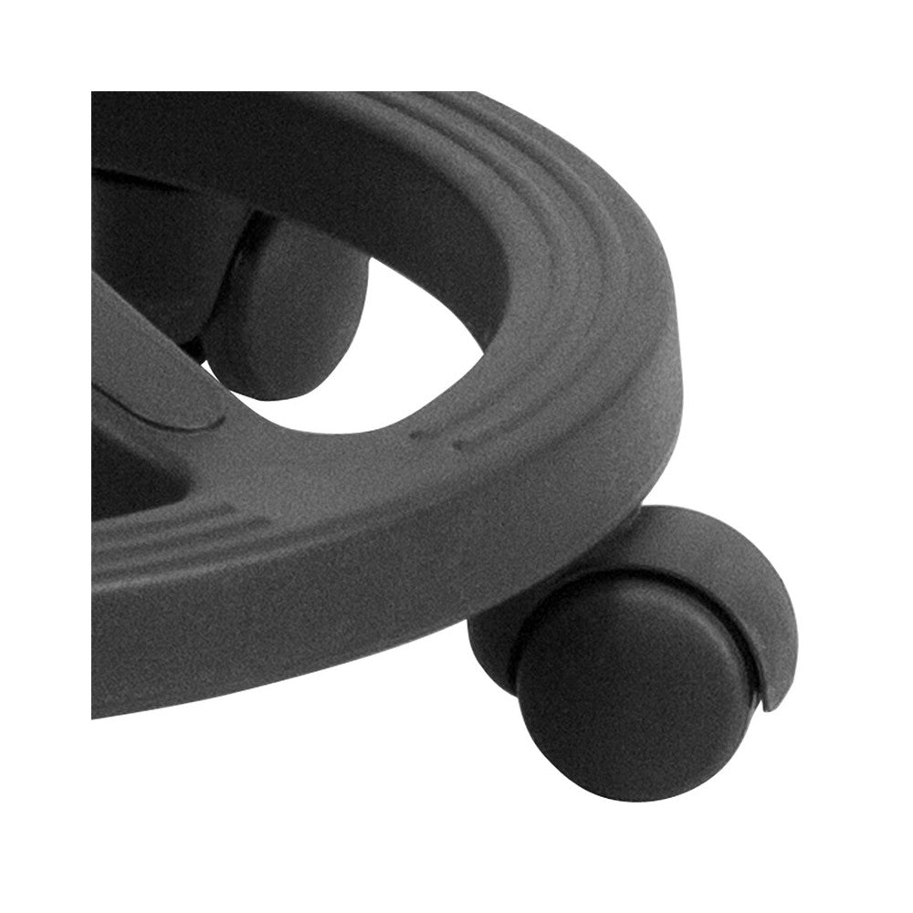 Black Ergonomic Stool with Foot Ring