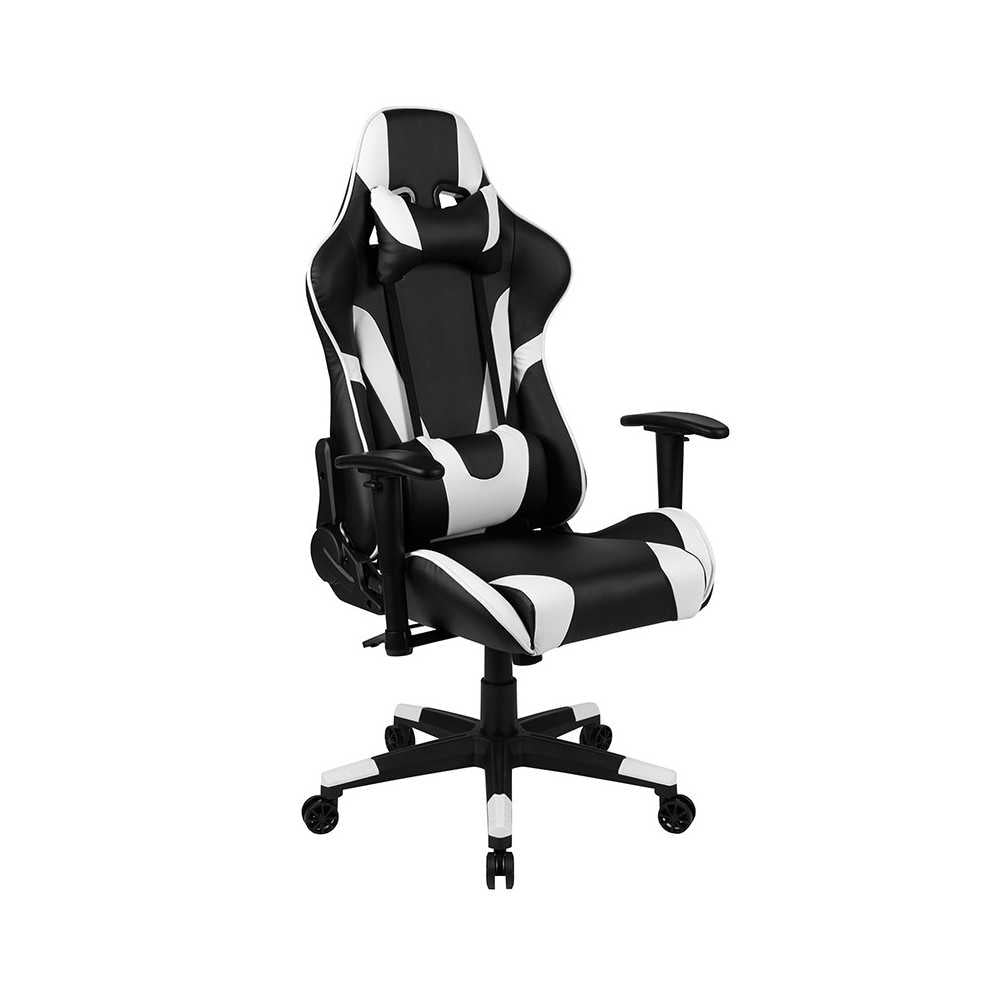 Black Gaming Desk and Black Reclining Gaming Chair Set with Cup Holder, Headphone Hook & 2 Wire Management Holes