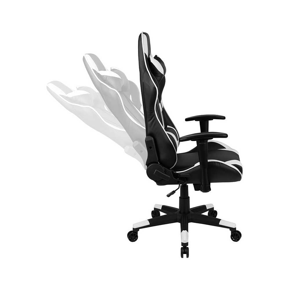 Black Gaming Desk and Black Reclining Gaming Chair Set with Cup Holder, Headphone Hook & 2 Wire Management Holes