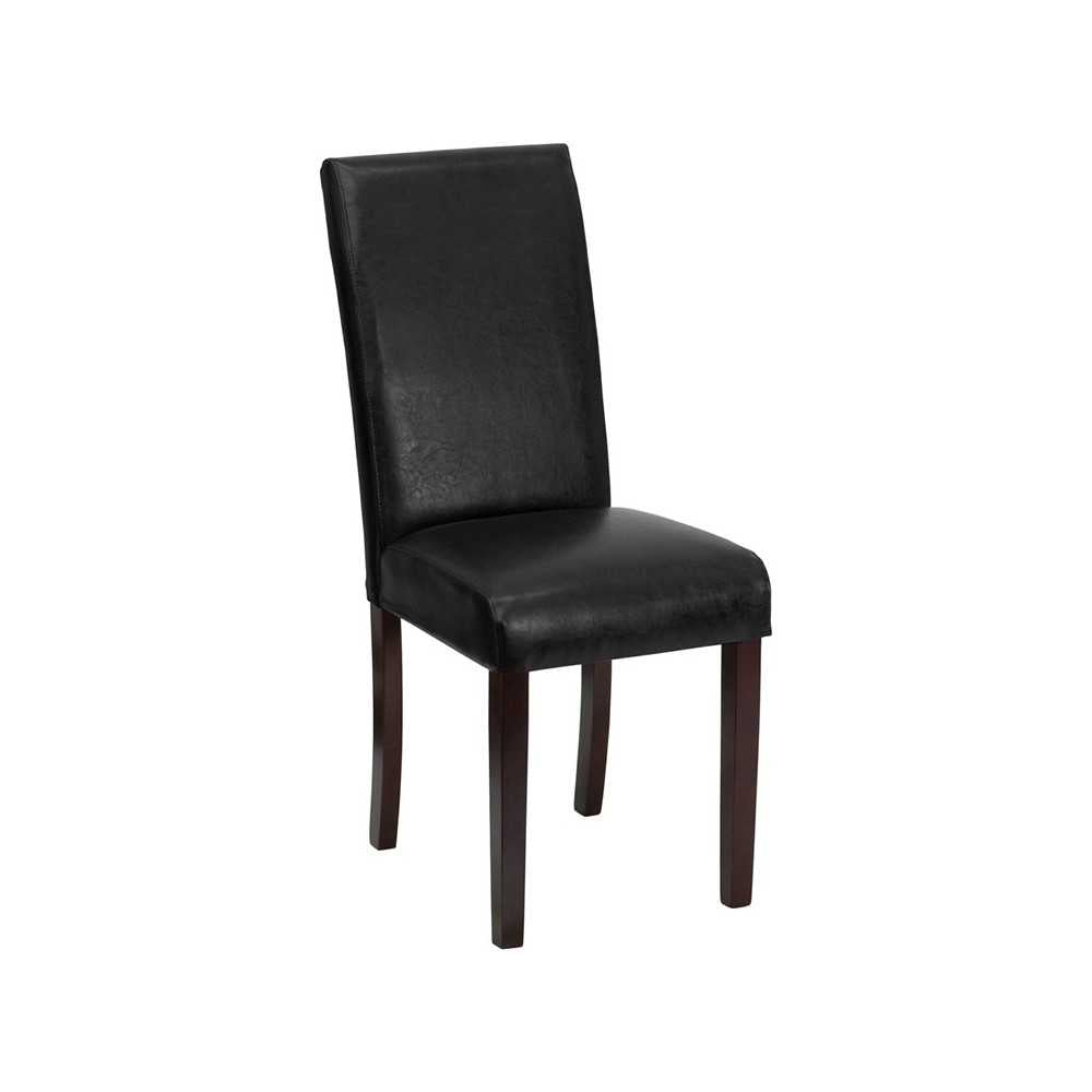 Black LeatherSoft Parsons Chair