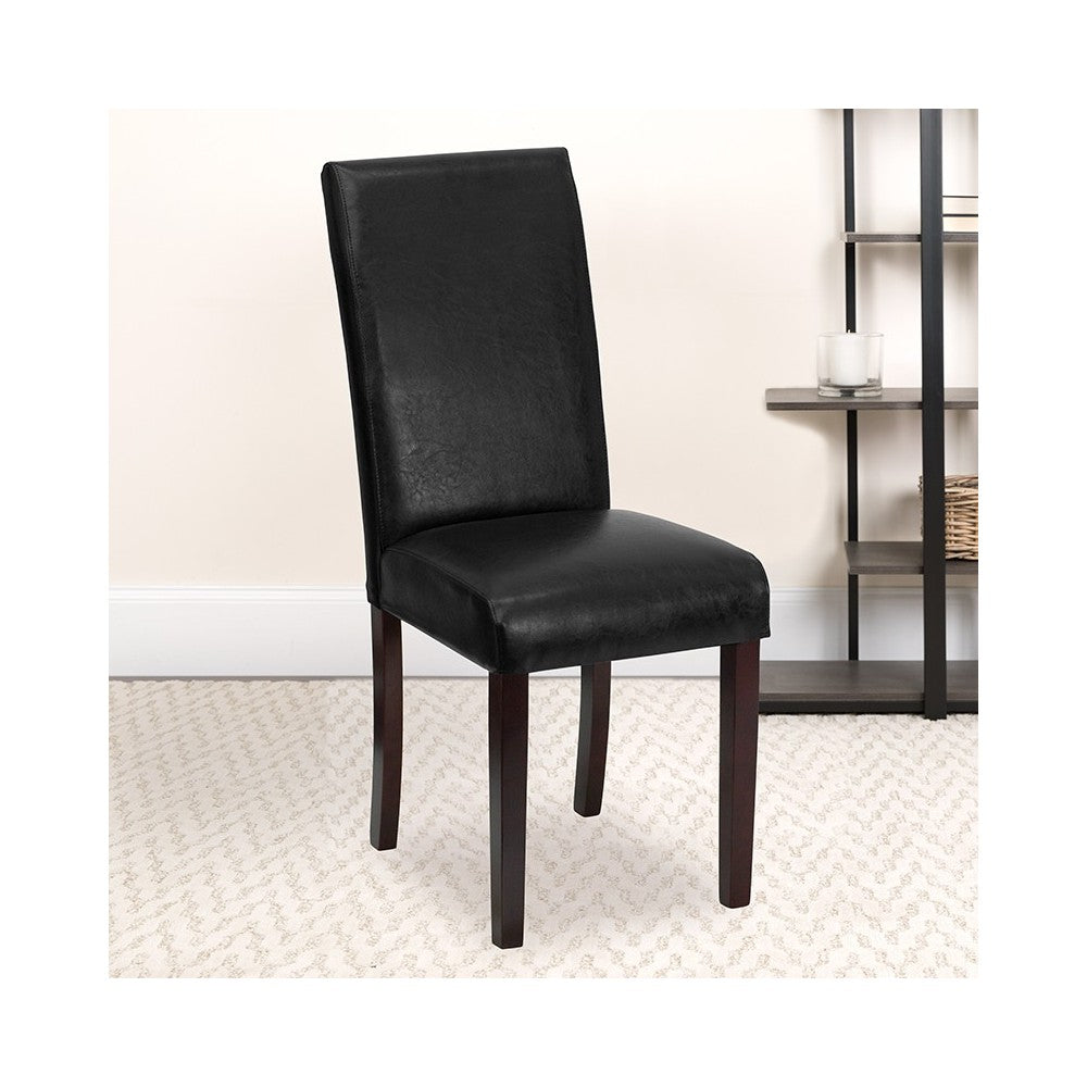 Black LeatherSoft Parsons Chair