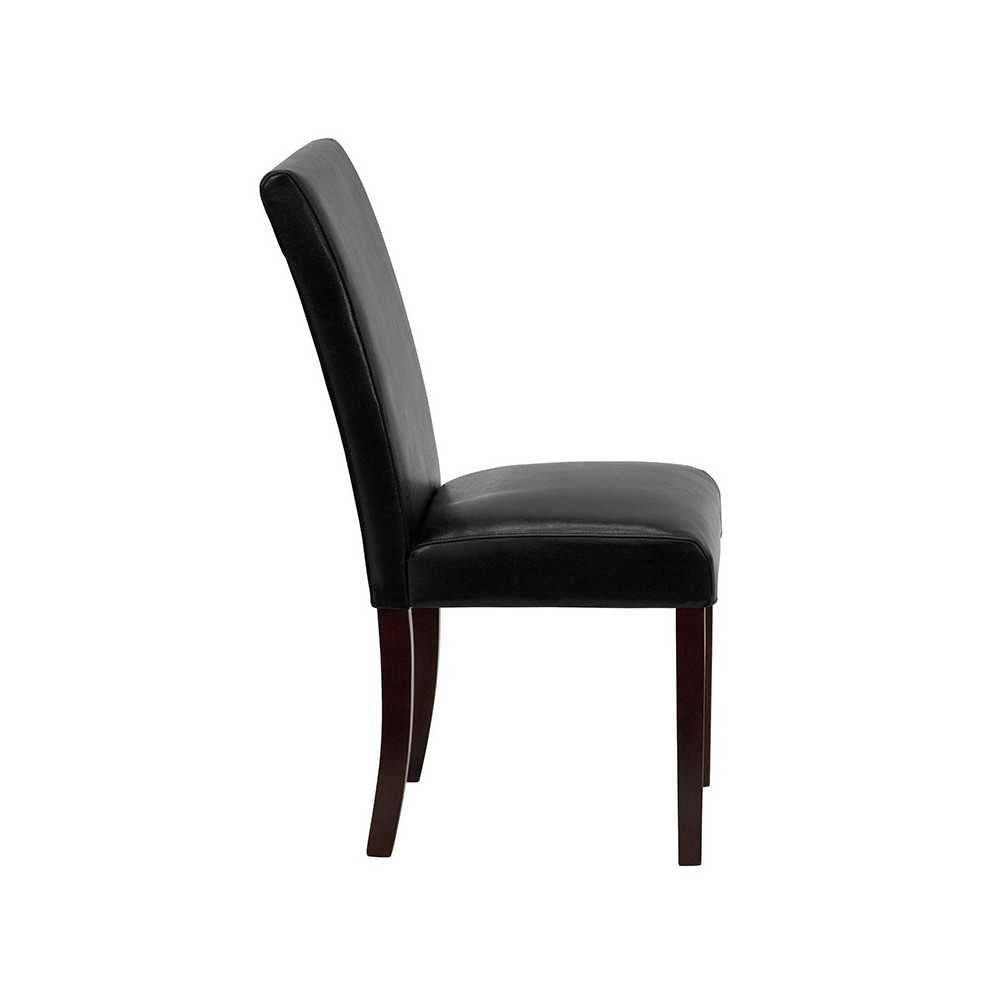 Black LeatherSoft Parsons Chair