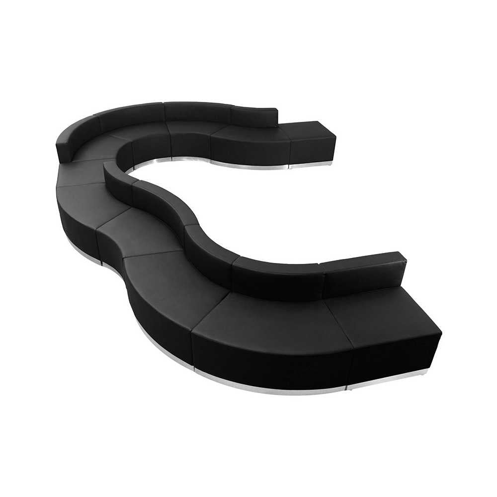 Black LeatherSoft Reception Configuration, 11 Pieces