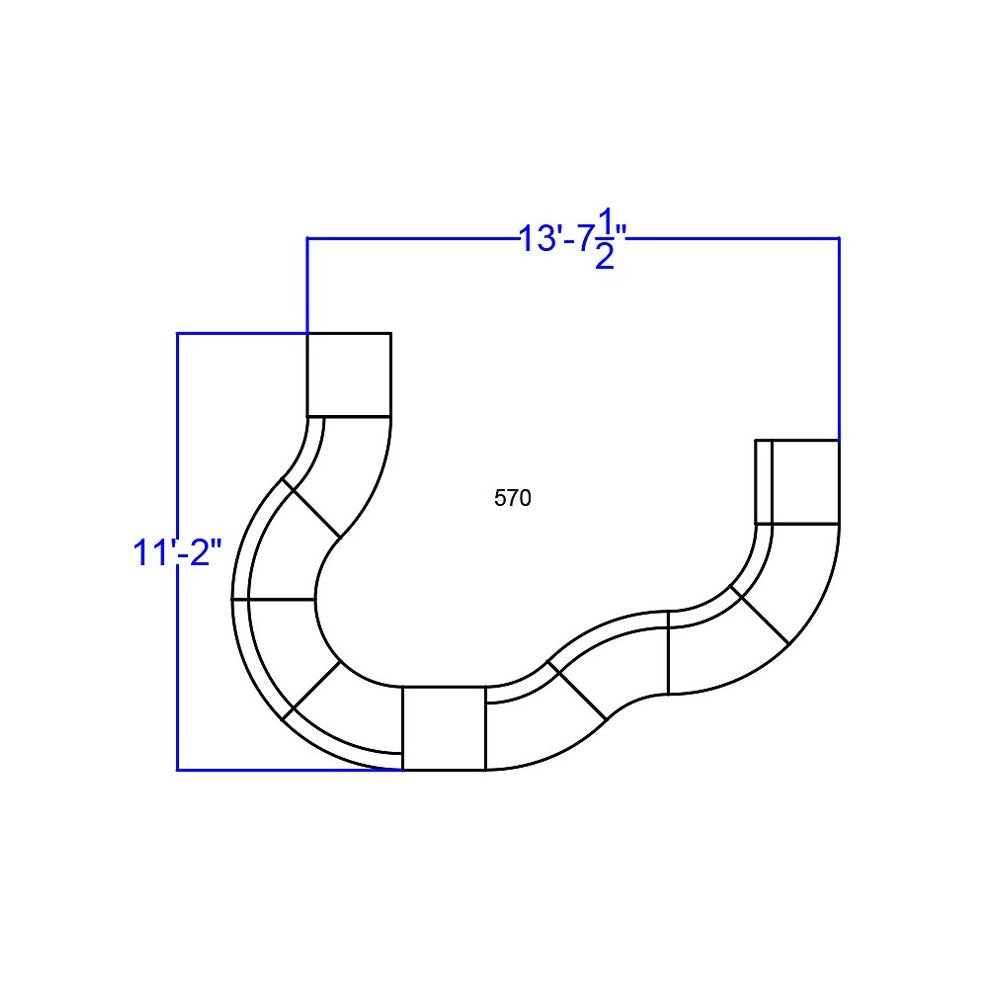 Black LeatherSoft Reception Configuration, 11 Pieces