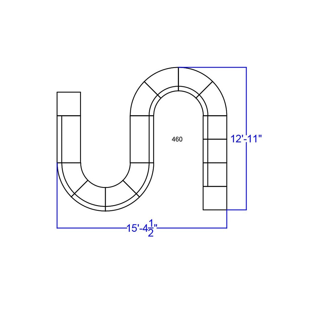 Black LeatherSoft Reception Configuration, 15 Pieces