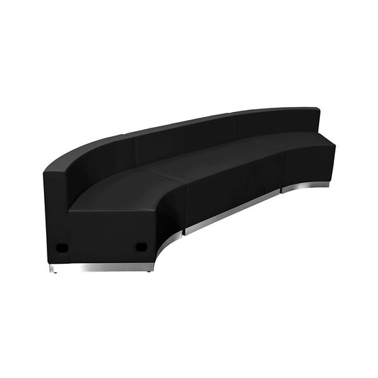 Black LeatherSoft Reception Configuration, 3 Pieces