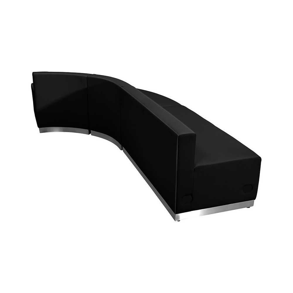 Black LeatherSoft Reception Configuration, 3 Pieces