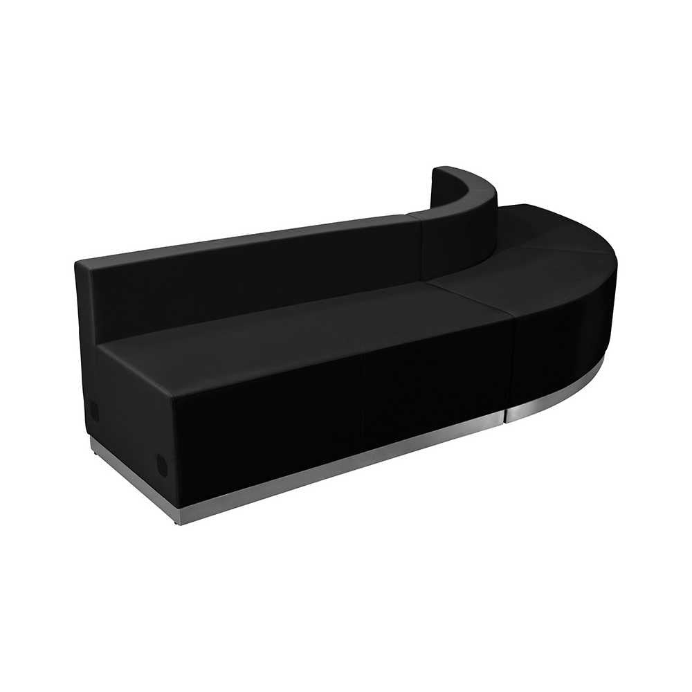 Black LeatherSoft Reception Configuration, 3 Pieces