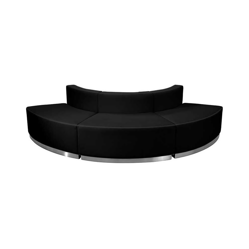 Black LeatherSoft Reception Configuration, 3 Pieces