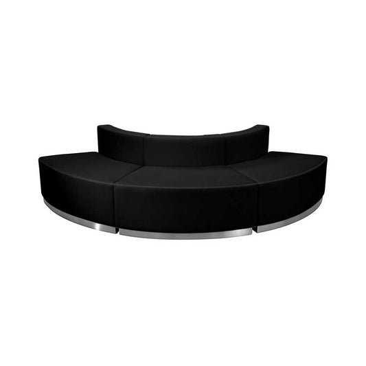 Black LeatherSoft Reception Configuration, 3 Pieces
