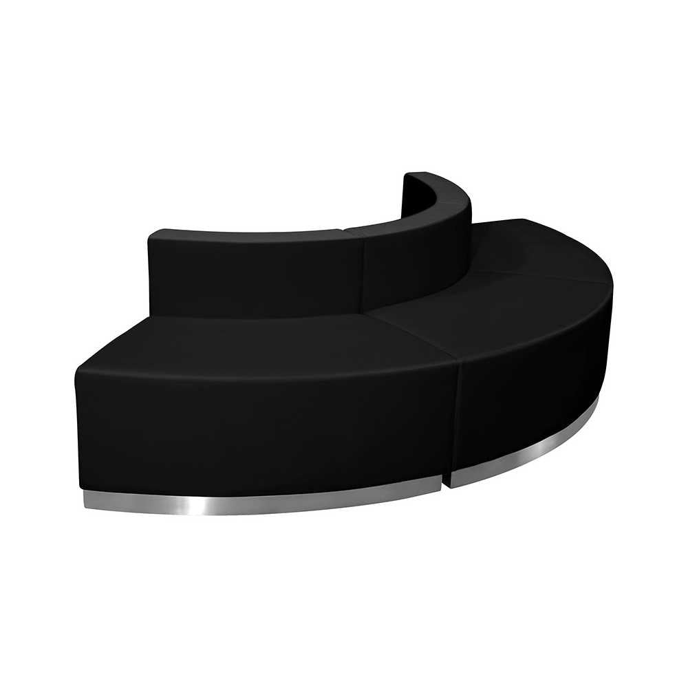 Black LeatherSoft Reception Configuration, 3 Pieces