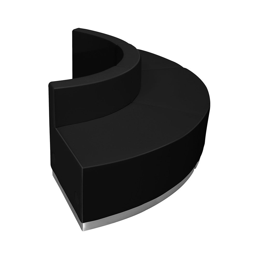 Black LeatherSoft Reception Configuration, 3 Pieces
