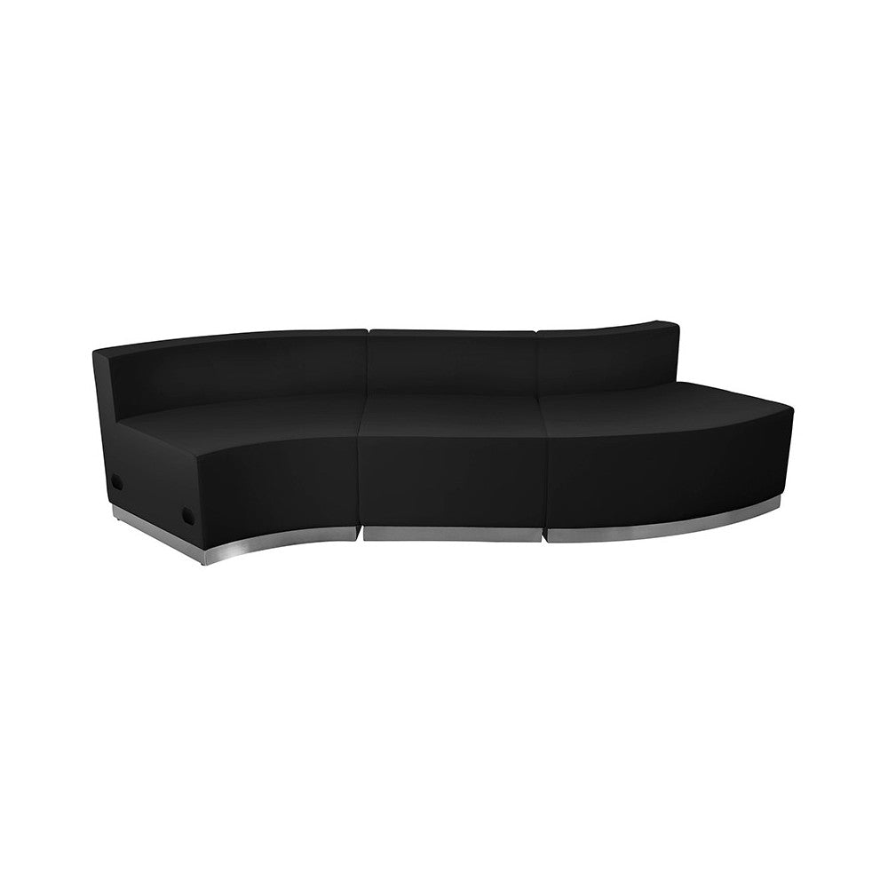 Black LeatherSoft Reception Configuration, 3 Pieces