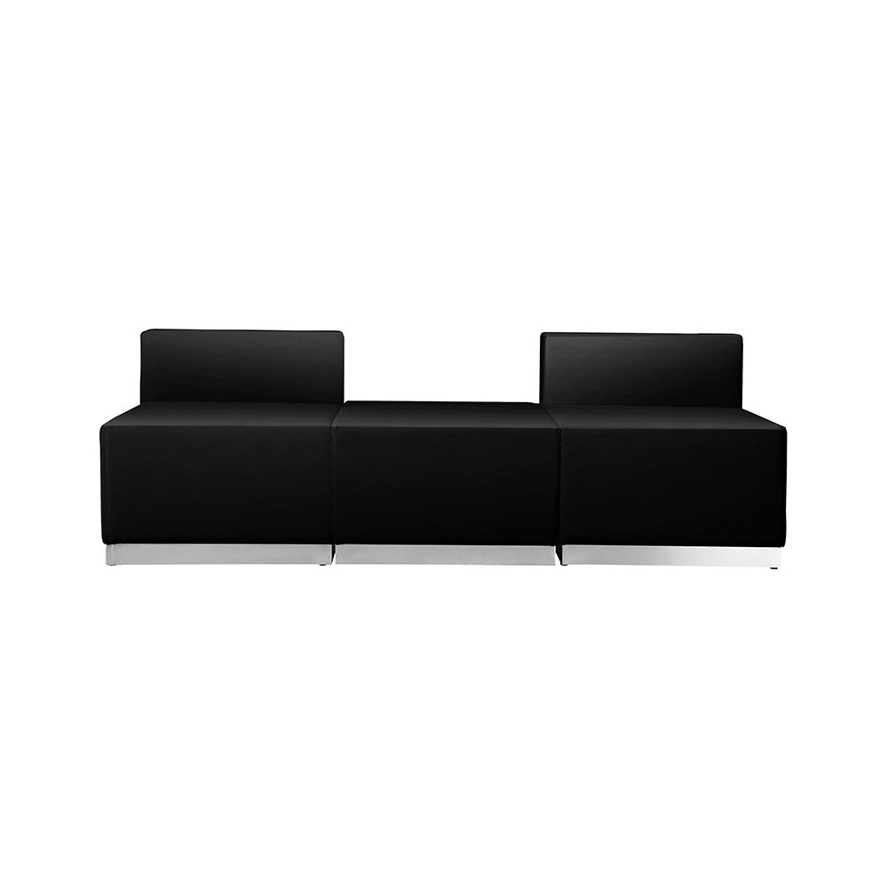 Black LeatherSoft Reception Configuration, 3 Pieces