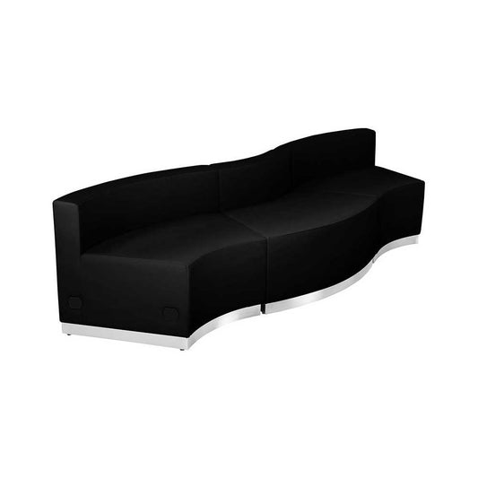 Black LeatherSoft Reception Configuration, 3 Pieces