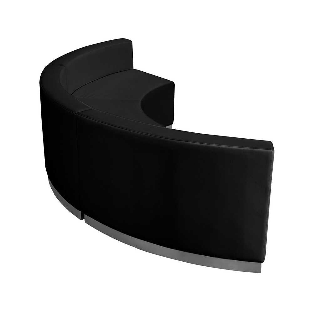 Black LeatherSoft Reception Configuration, 3 Pieces