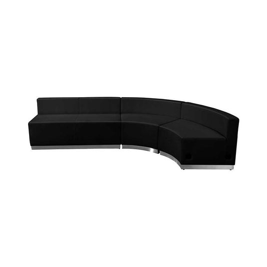 Black LeatherSoft Reception Configuration, 3 Pieces