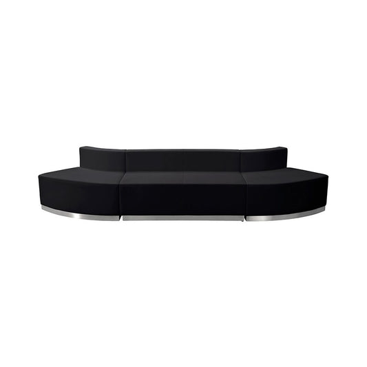 Black LeatherSoft Reception Configuration, 3 Pieces