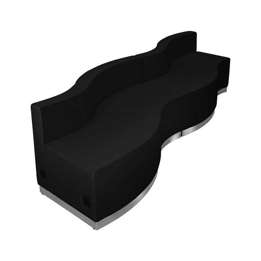 Black LeatherSoft Reception Configuration, 4 Pieces