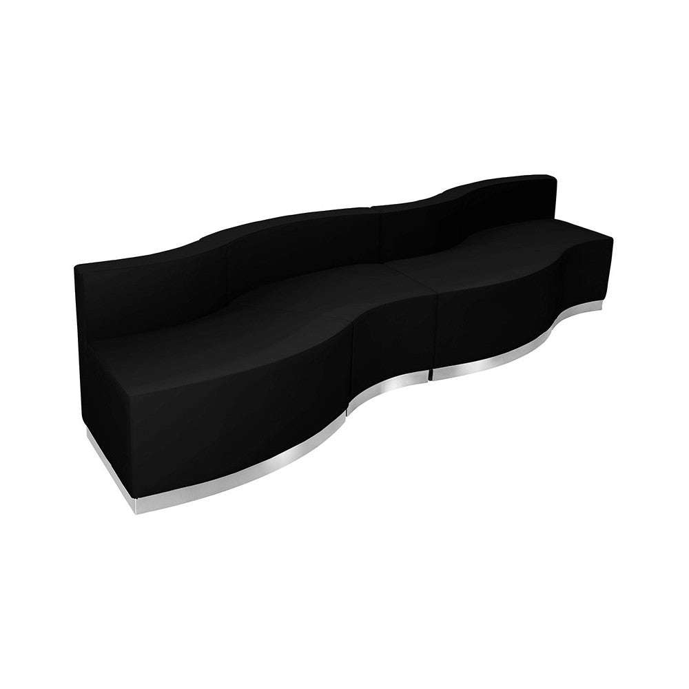 Black LeatherSoft Reception Configuration, 4 Pieces