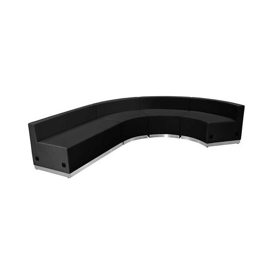 Black LeatherSoft Reception Configuration, 4 Pieces