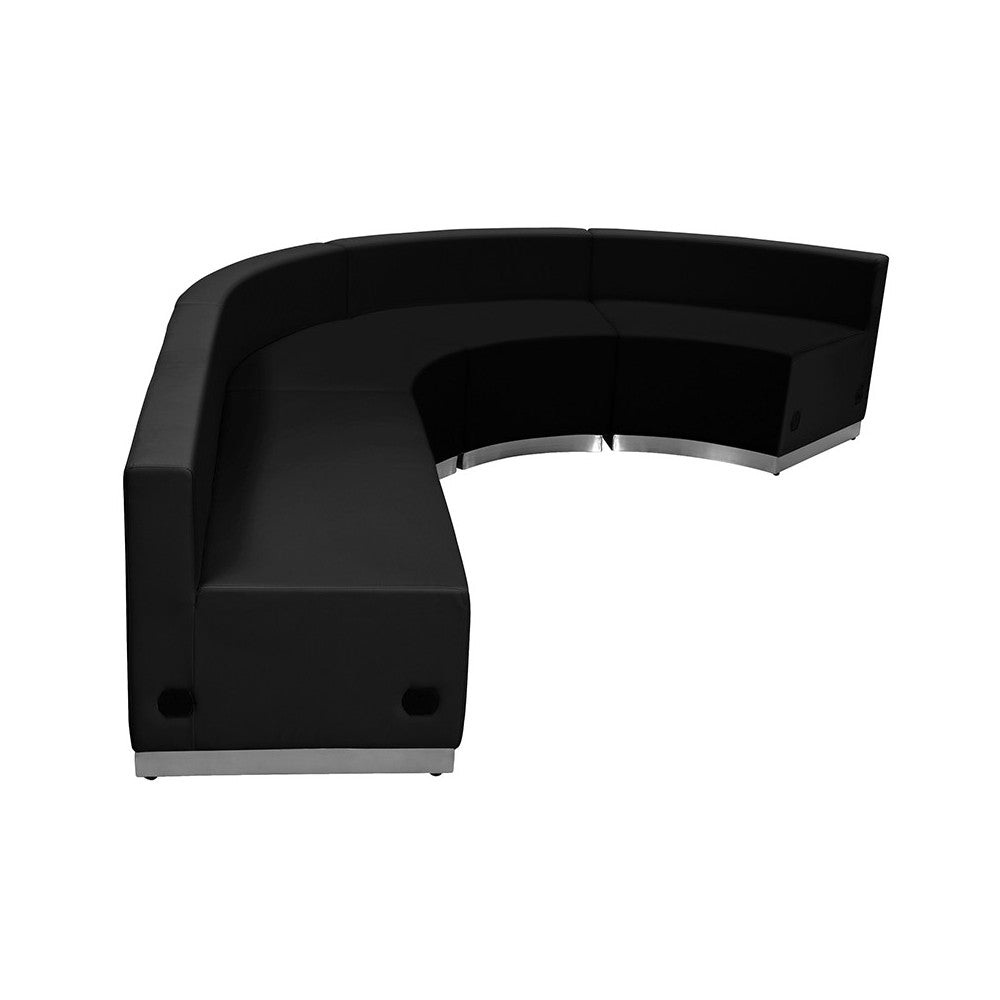 Black LeatherSoft Reception Configuration, 4 Pieces