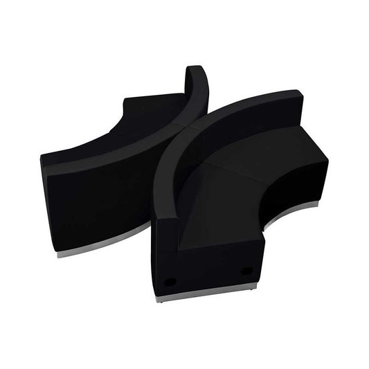 Black LeatherSoft Reception Configuration, 4 Pieces