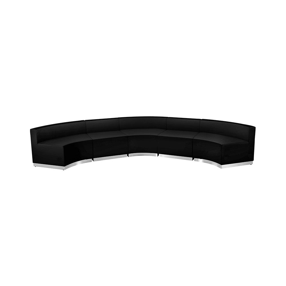 Black LeatherSoft Reception Configuration, 5 Pieces