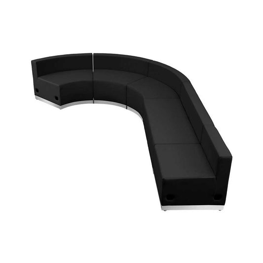 Black LeatherSoft Reception Configuration, 5 Pieces