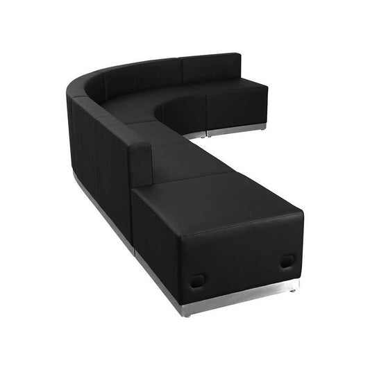 Black LeatherSoft Reception Configuration, 5 Pieces