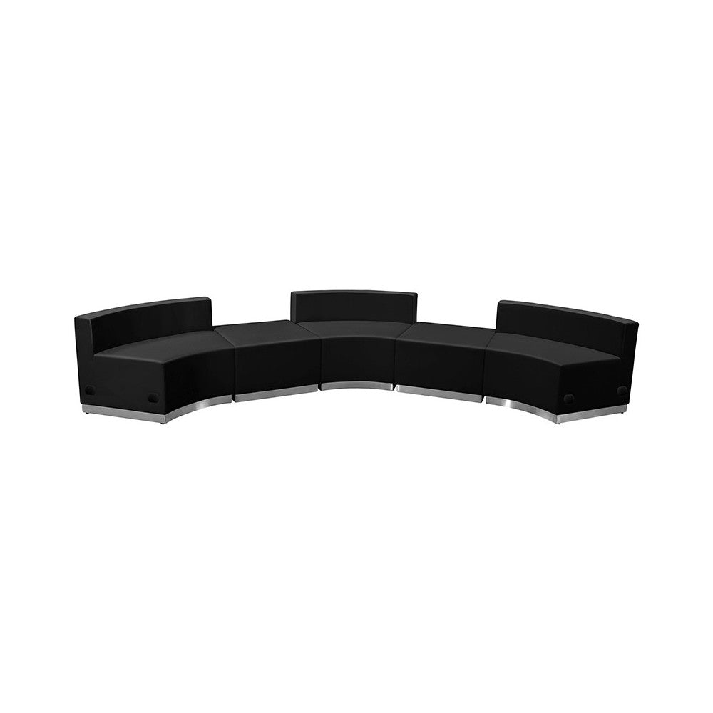 Black LeatherSoft Reception Configuration, 5 Pieces