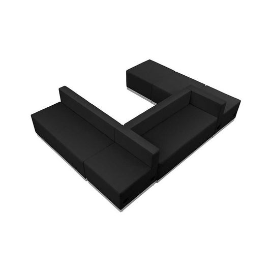 Black LeatherSoft Reception Configuration, 6 Pieces