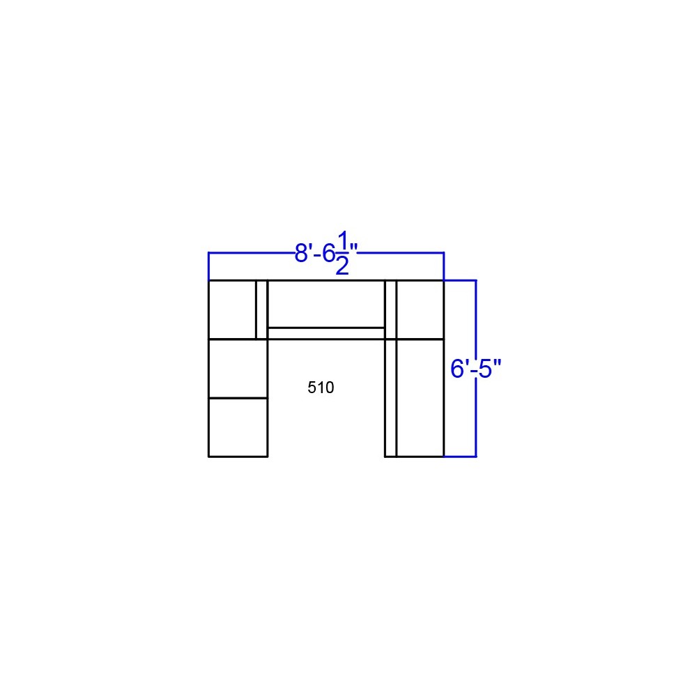Black LeatherSoft Reception Configuration, 6 Pieces