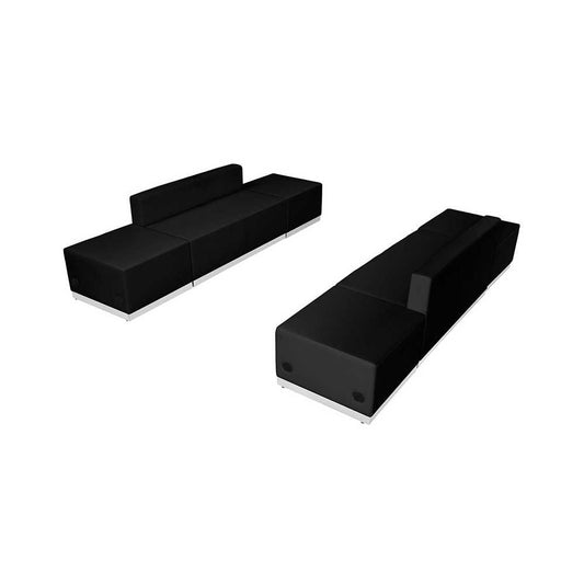 Black LeatherSoft Reception Configuration, 6 Pieces