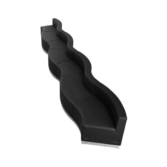 Black LeatherSoft Reception Configuration, 7 Pieces