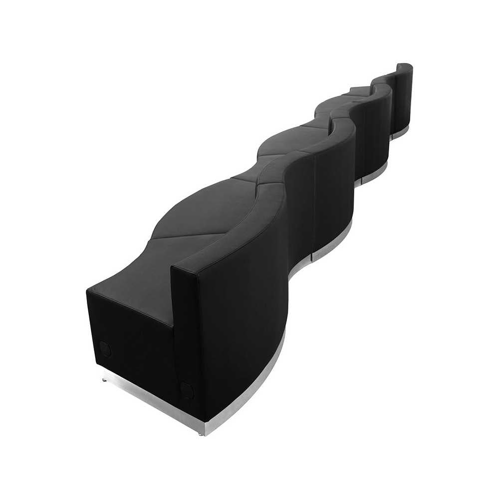 Black LeatherSoft Reception Configuration, 7 Pieces