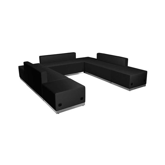 Black LeatherSoft Reception Configuration, 7 Pieces