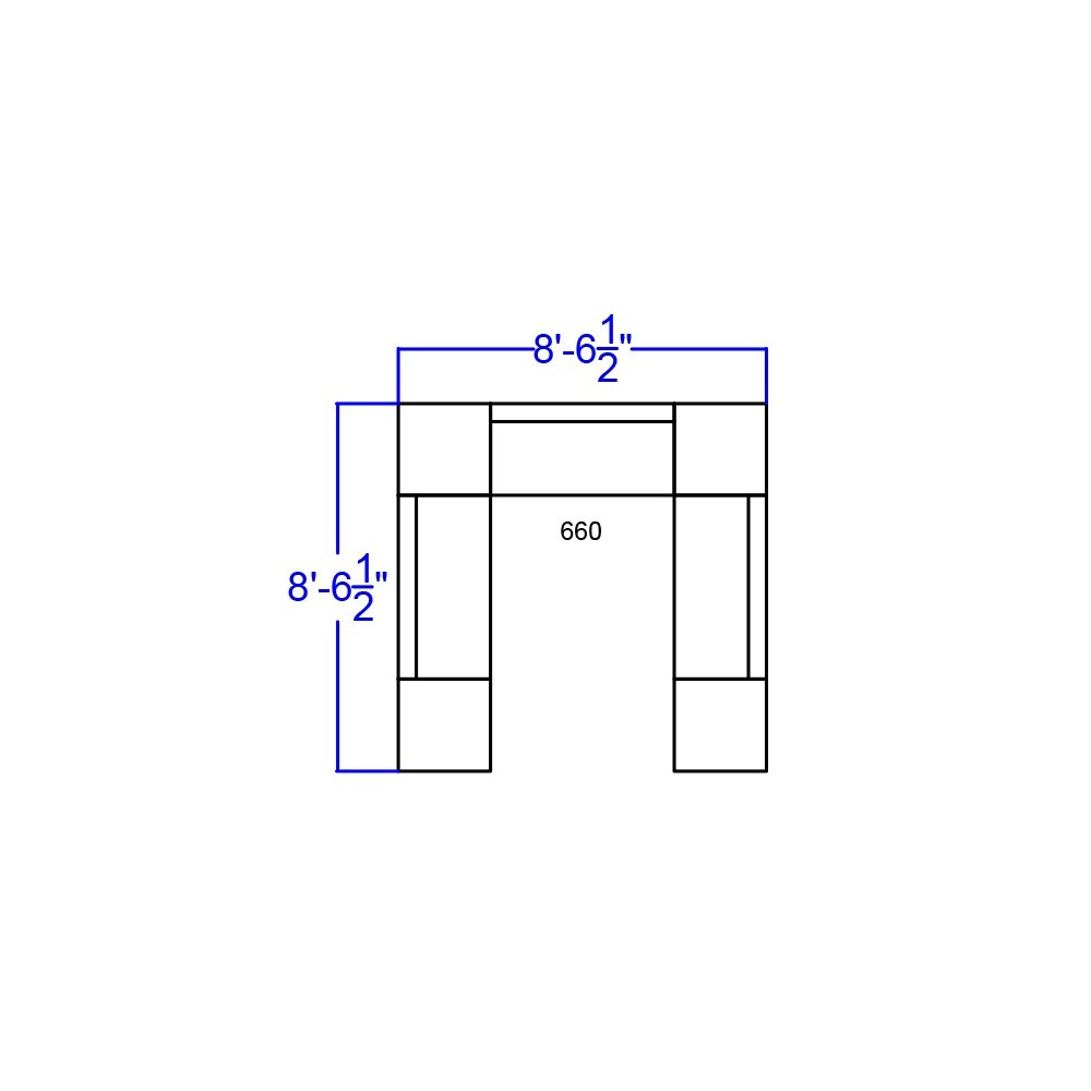 Black LeatherSoft Reception Configuration, 7 Pieces